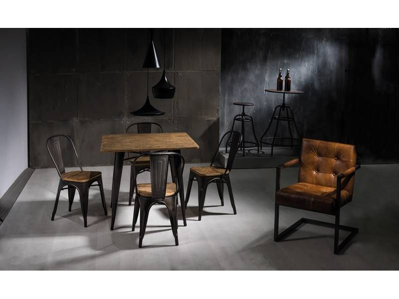 Mimoriadne elegantná jedálenská stolička, čierna/hnedá