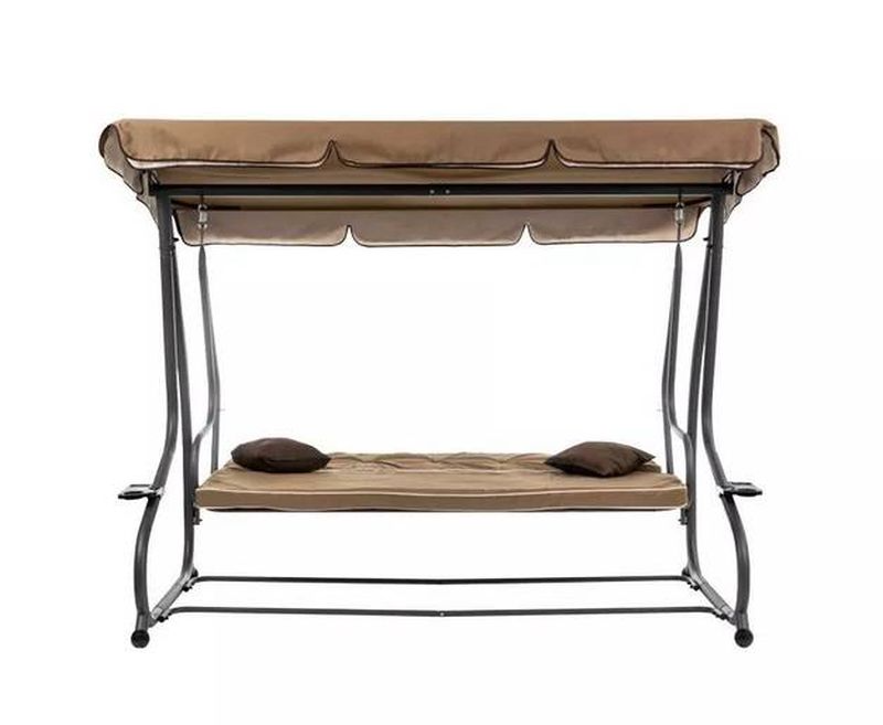 Záhradná hojdačka pre tri osoby, cappucino