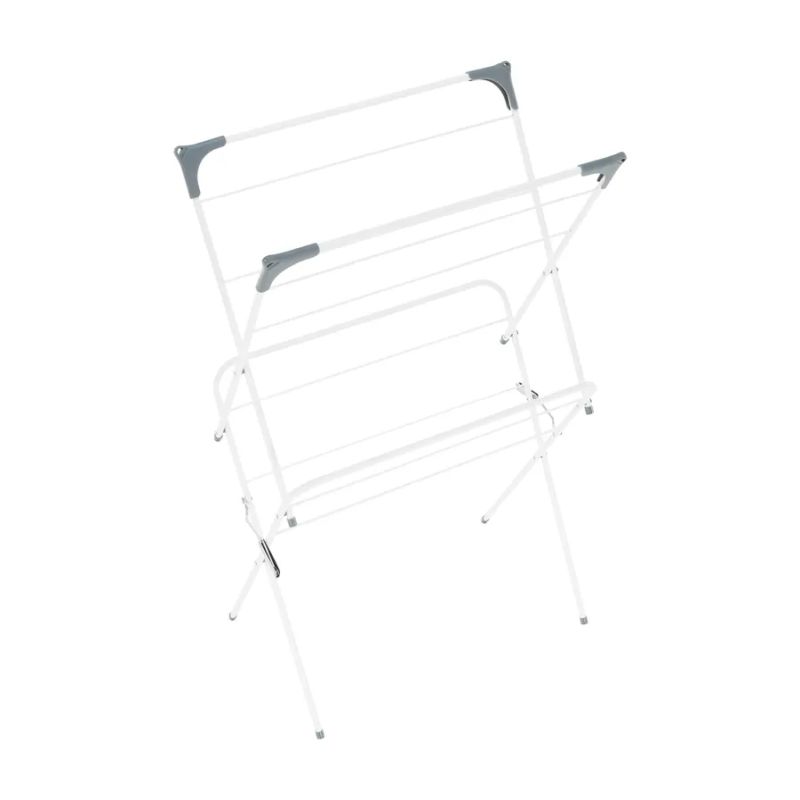 Dvojdielny rozkladací sušiak na bielizeň, biela-sivá
