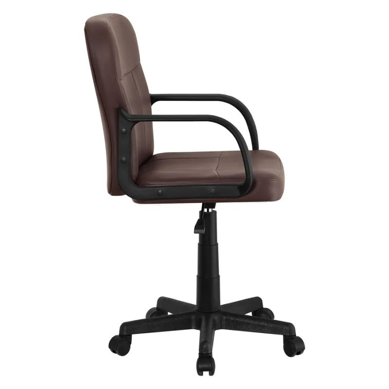 Kancelárske kreslo v elegantnej hnedej ekokoži