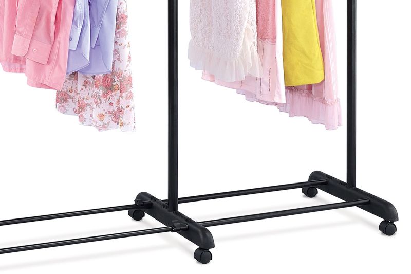 Stojan na šaty nastaviteľný čierny