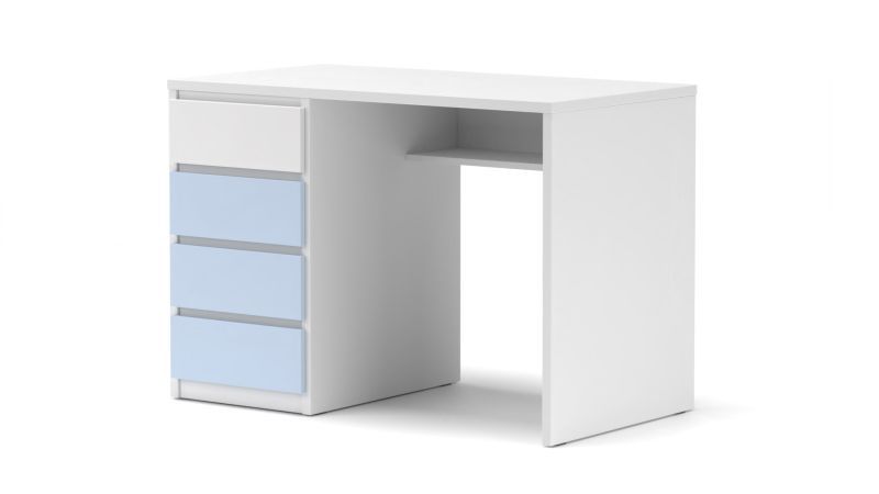 Jednoduchý PC stolík so zásuvkami, ľavý - viac farebných prevedení