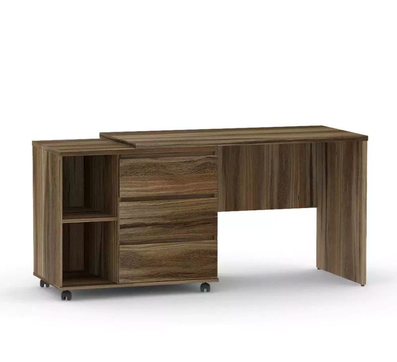 Stolík písací s otočným kontajnerom na kolieskach ľavý - viac farebných prevedení