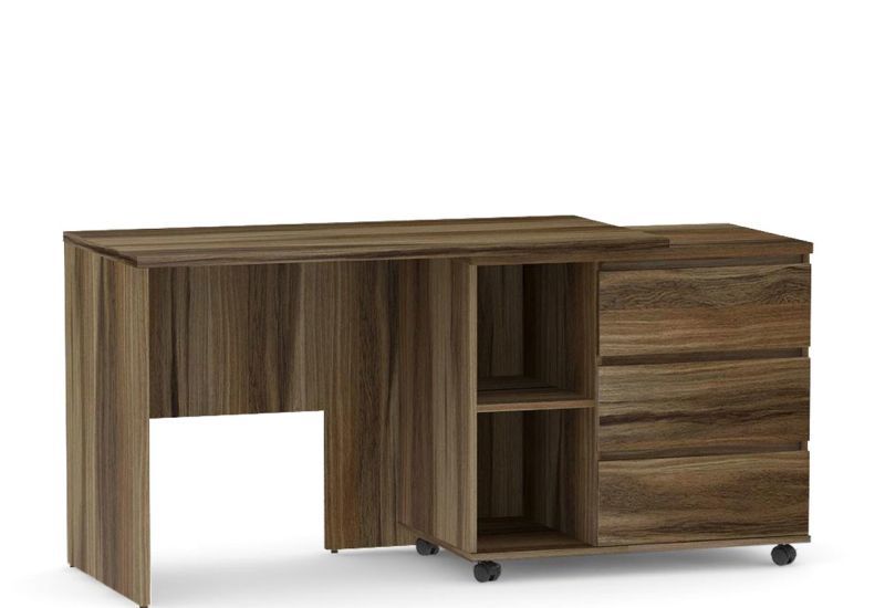 Stolík písací s otočným kontajnerom na kolieskach pravý - viac farebných prevedení