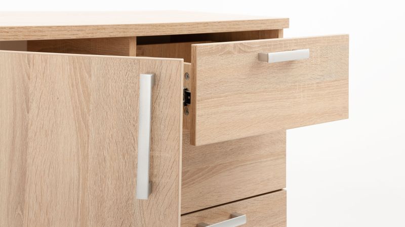 Štýlová komoda, 1x dvierka, 4x zásuvka - viac farebných prevedení