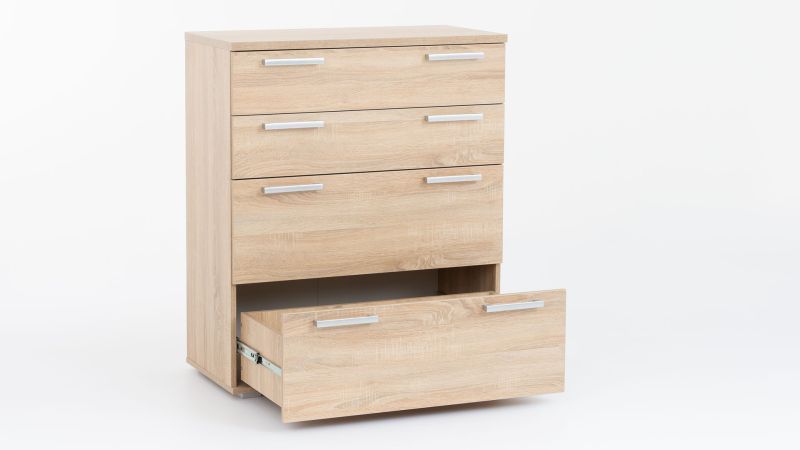 Štýlová komoda 4x zásuvka - viac farebných prevedení