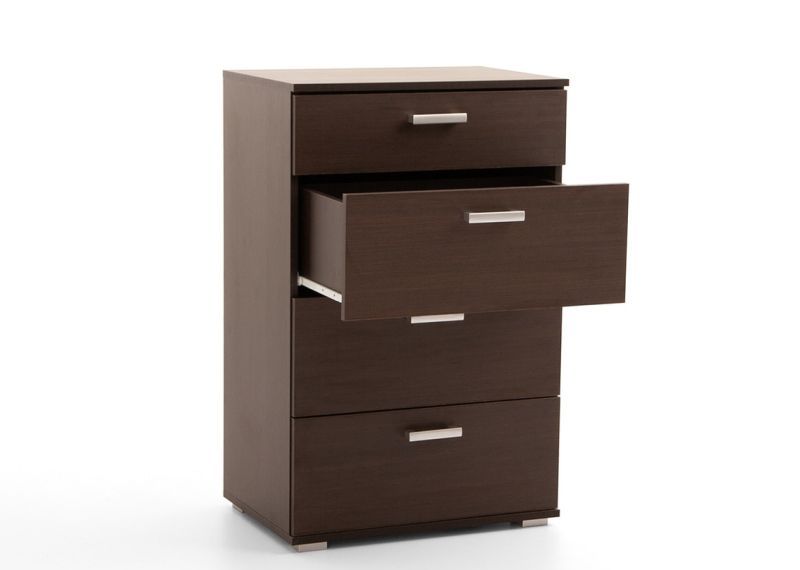 Praktická úzka komoda 4-zásuvková - viac farebných prevedení