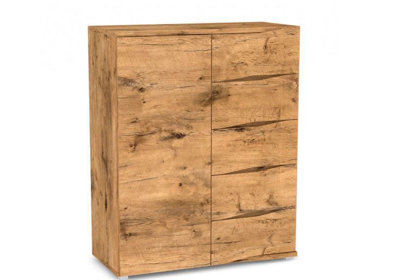 Luxusná komoda, 5x zásuvka a 1x dvierka - viac farebných prevedení