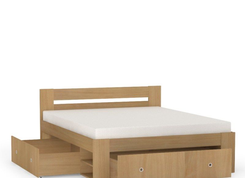 Dvojlôžko s úložným priestorom a vstavanými nočnými stolíkmi 160 - viac farebných prevedení