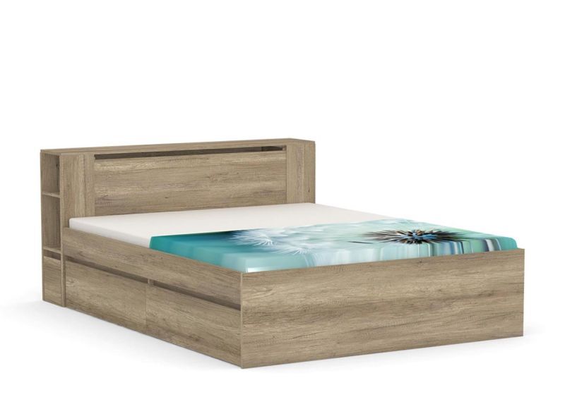 Pohodlná manželská posteľ s úložným priestorom a stolíkmi, 160 - viac farebných prevedení