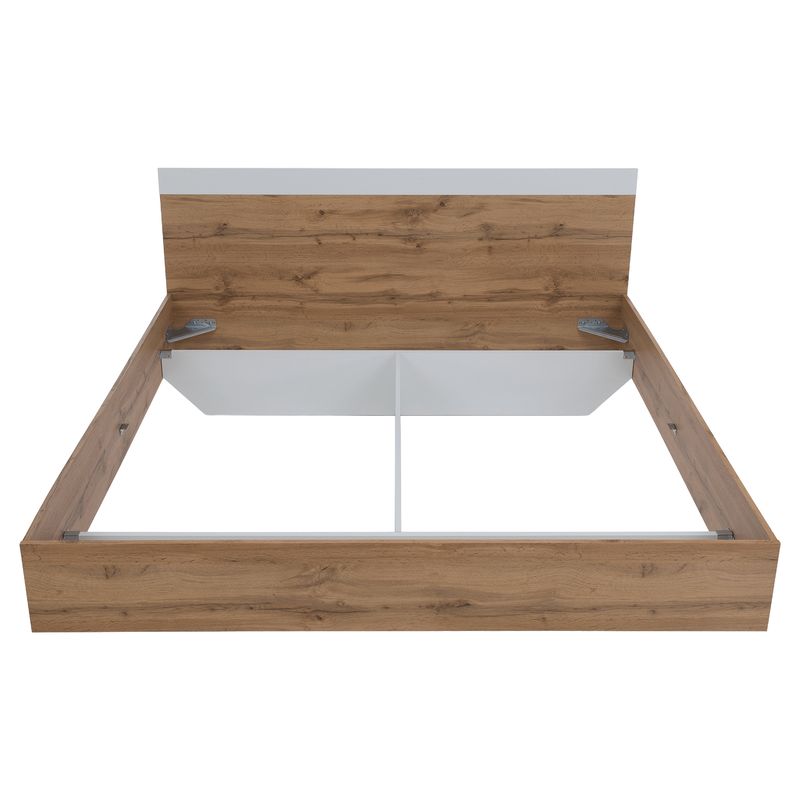 Manželská posteľ 180 v modernom farebnom prevedení dub wotan a biela