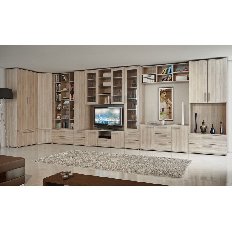 Nočný stolík s 2 zásuvkami úzky, dub sonoma