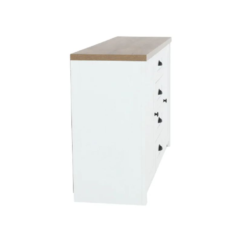 Komoda 2-dverová so 4 zásuvkami, sosna Andersen-dub lefkas