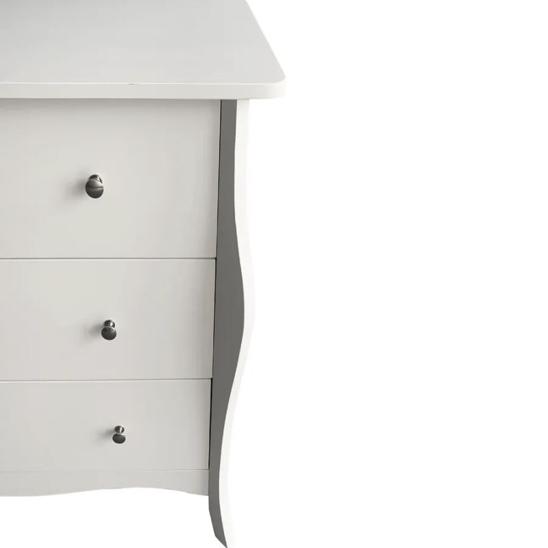 Štýlová komoda v barokovom štýle biela