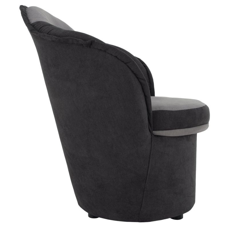 Kreslo s úložným priestorom, tmavosivá-svetlosivá