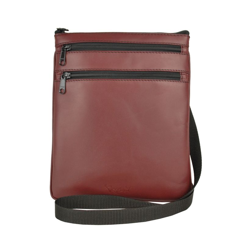 Elegantná kožená taška, viacúčelové púzdro v bordovej farbe