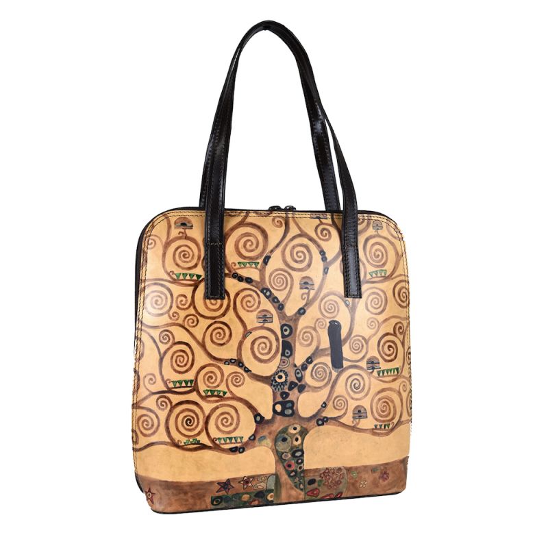 Ručne maľovaná kabelka inšpirovaná motívom Gustav Klimt – Strom života
