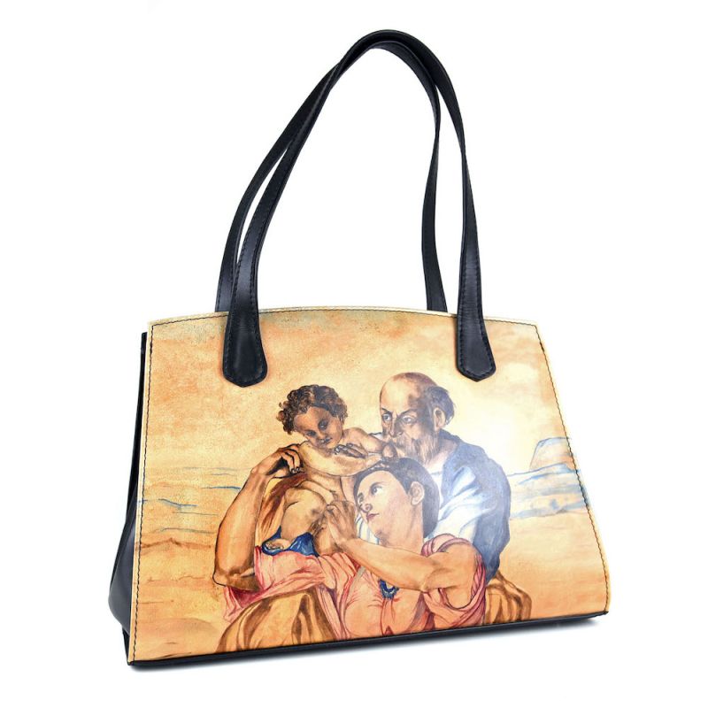 Ručne maľovaná dámska kabelka inšpirovaná motívom Michelangelo - The Doni Tondo