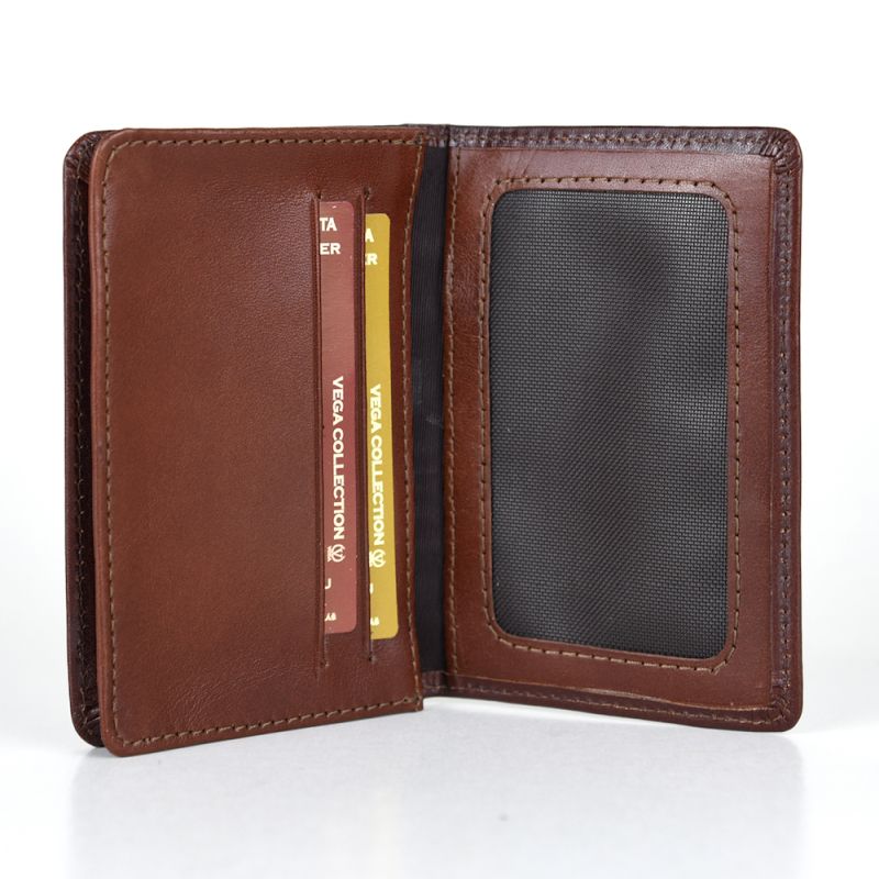 Kožené púzdro na karty a doklady 8205 v hnedej farbe