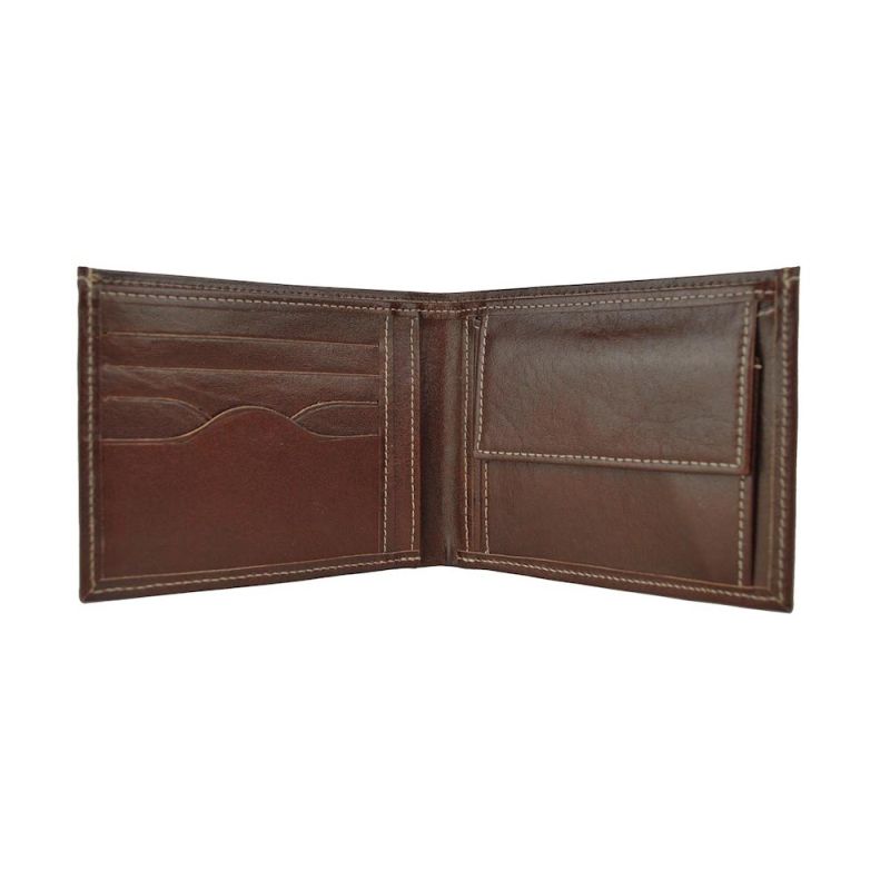 Kožená peňaženka z pravej kože v tmavo hnedej farbe