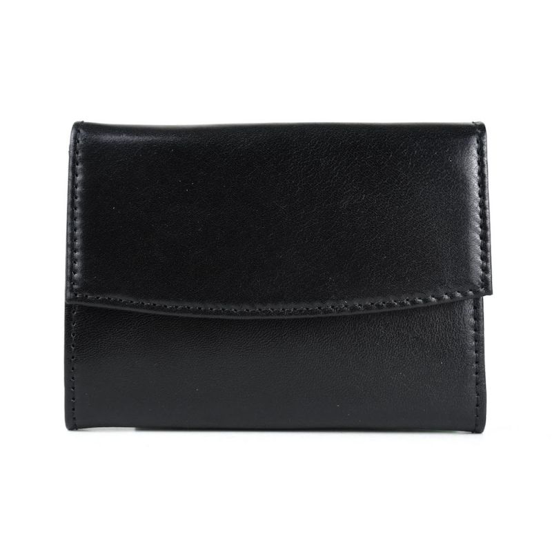 Malá dámska kožená peňaženka, čierna farba