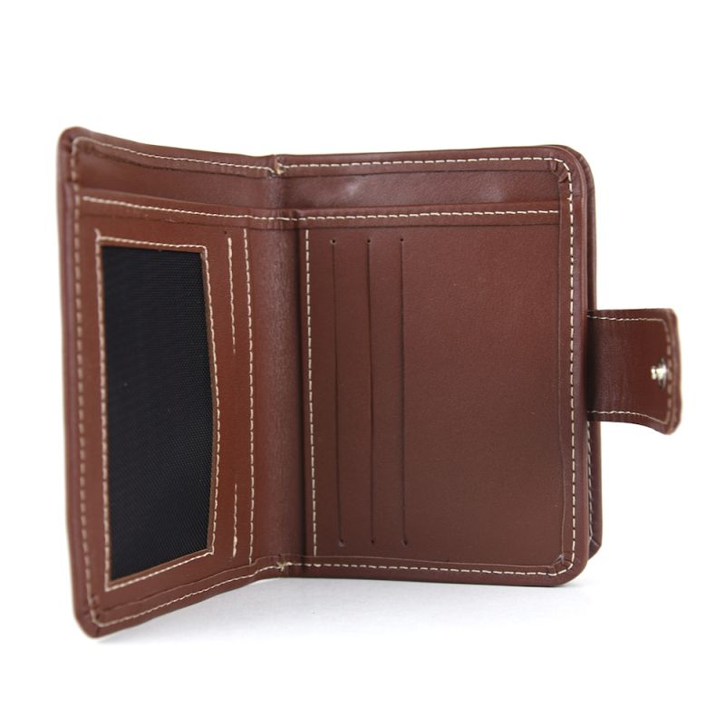 Módna kožená malá dámska peňaženka 8504, hnedá farba