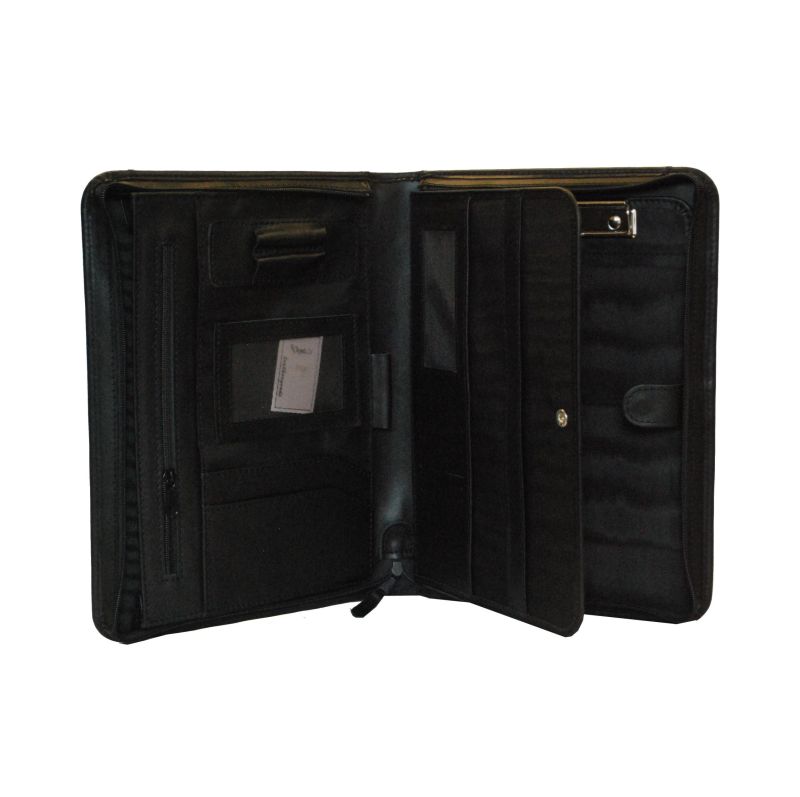 Módna kožená spisovka 7987 v čiernej farbe