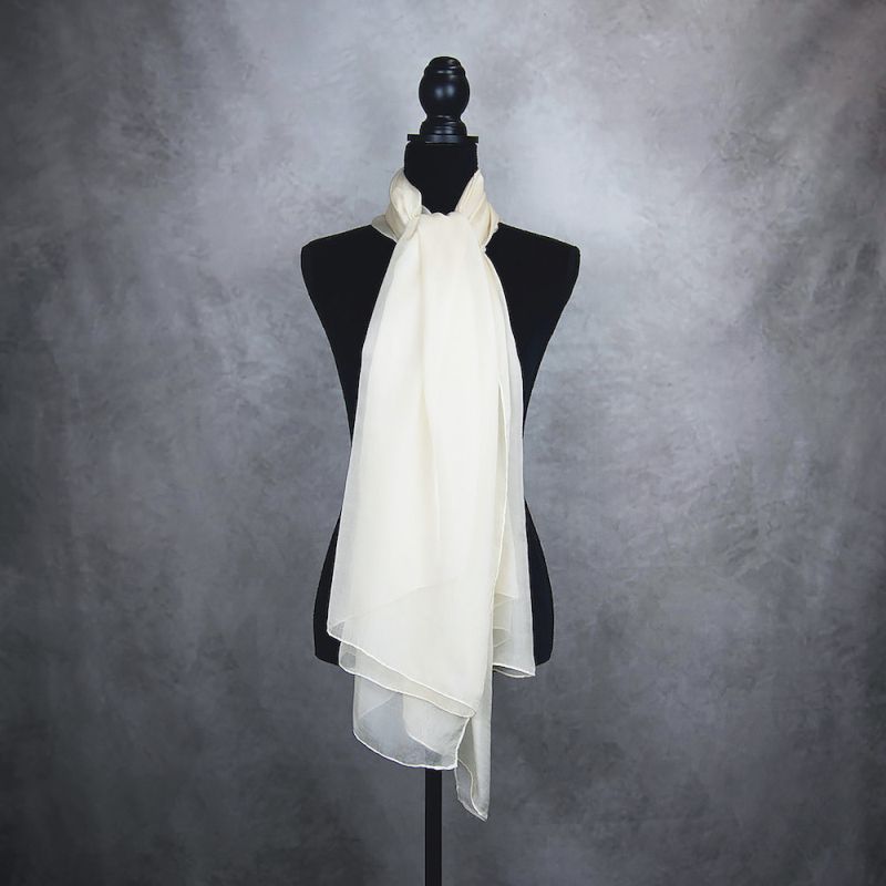 Luxusný hodvábny šál BÉŽOVÝ 180 x 110cm