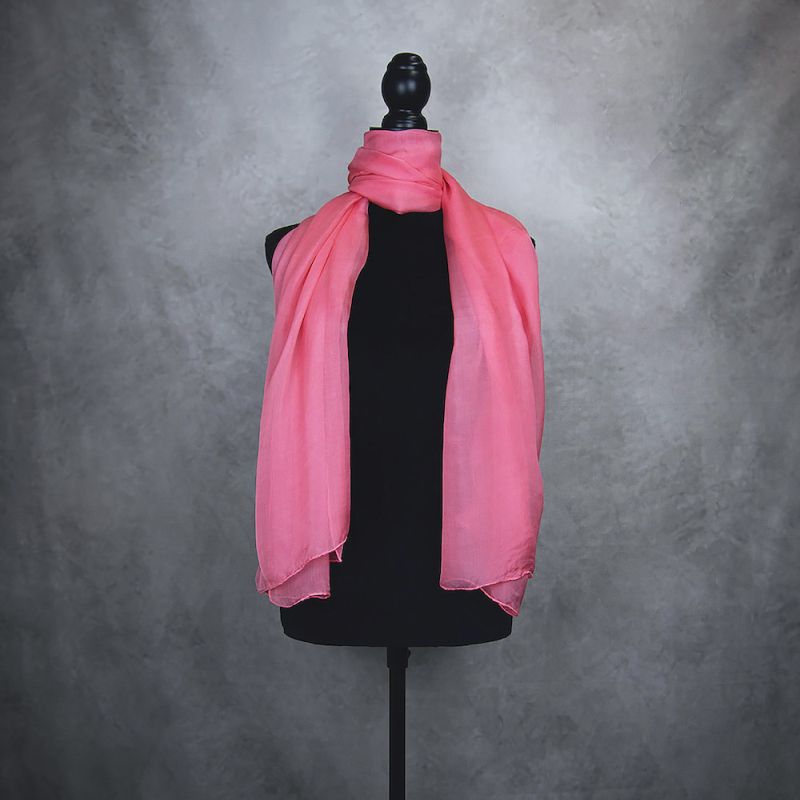 Luxusný hodvábny šál LOSOSOVÝ 180 x 110cm