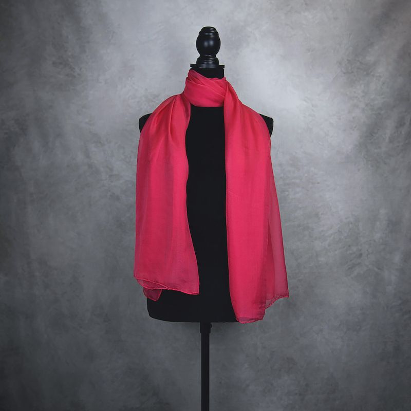 Luxusný hodvábny šál ČERVENÝ 180 x 110cm