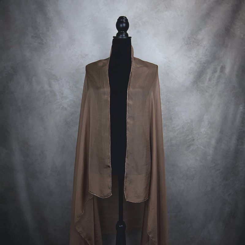 Luxusný hodvábny šál HNEDÝ 180 x 110cm
