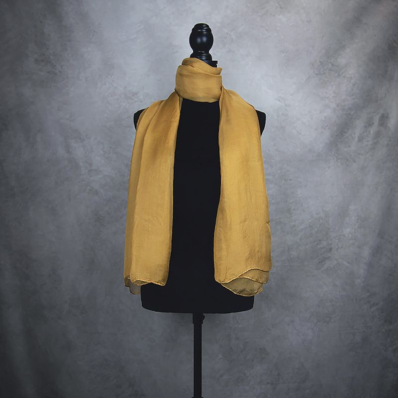 Luxusný hodvábny šál MEDENÝ 180 x 110cm