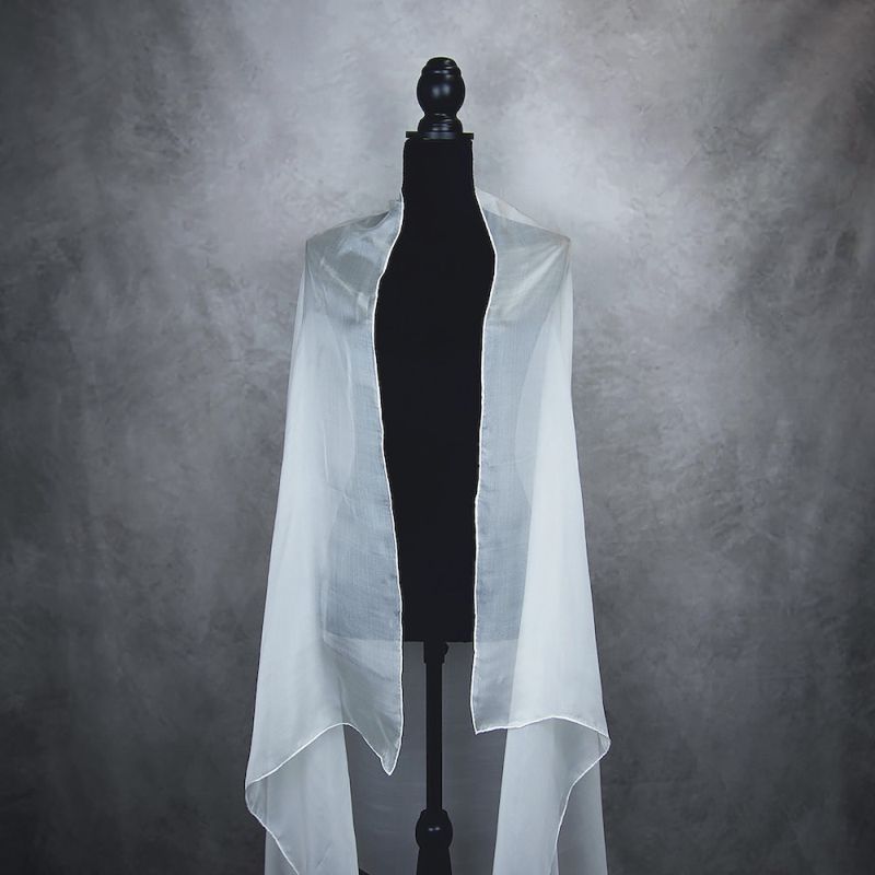 Luxusný hodvábny šál BIELY 180 x 110cm