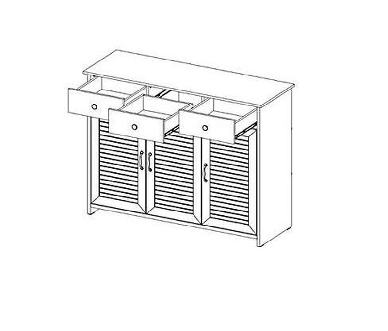 Komoda v zaujímavom dizajne K3D, biela