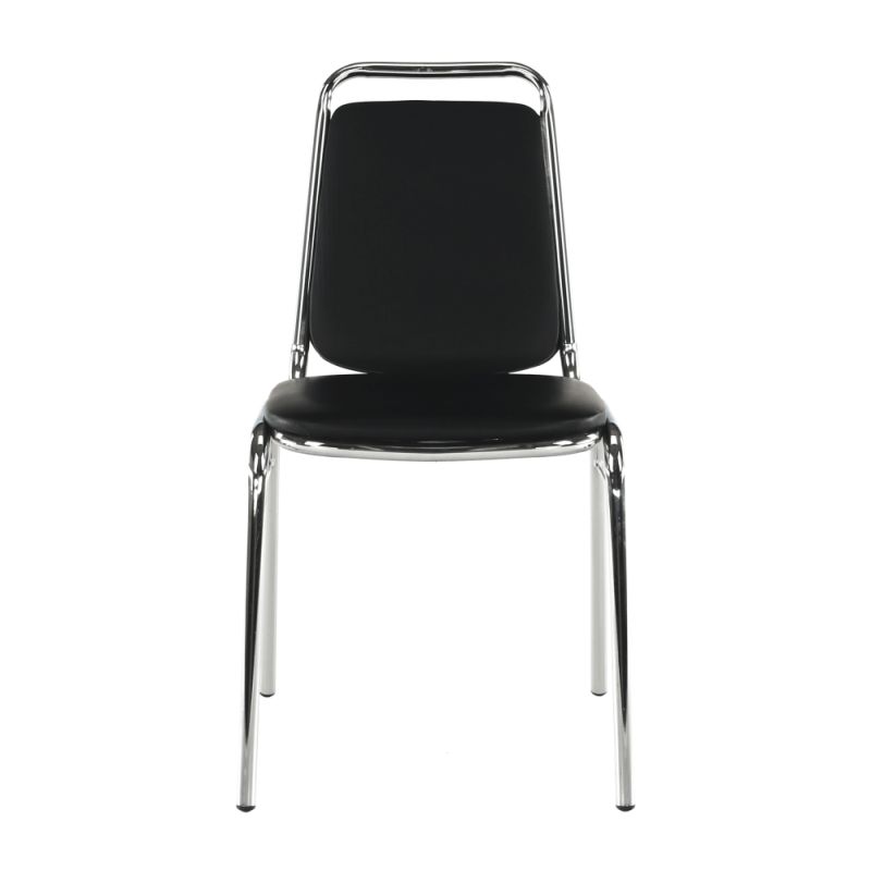 Zasadacia stolička čierna ekokoža