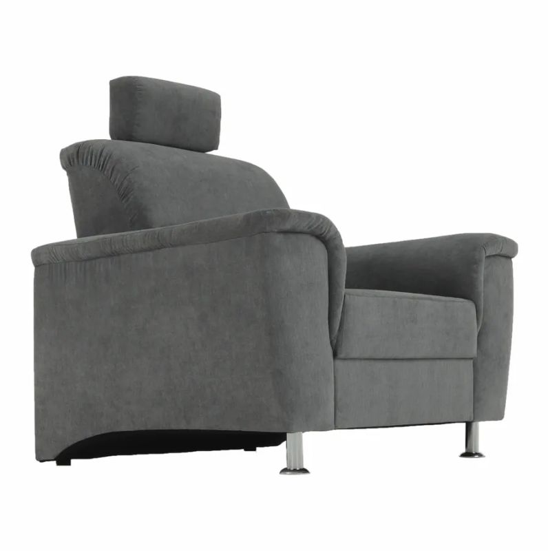 Moderné kreslo v sivej látke