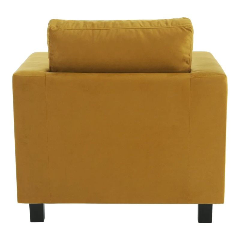 Celočalúnené kreslo, horčicová látka