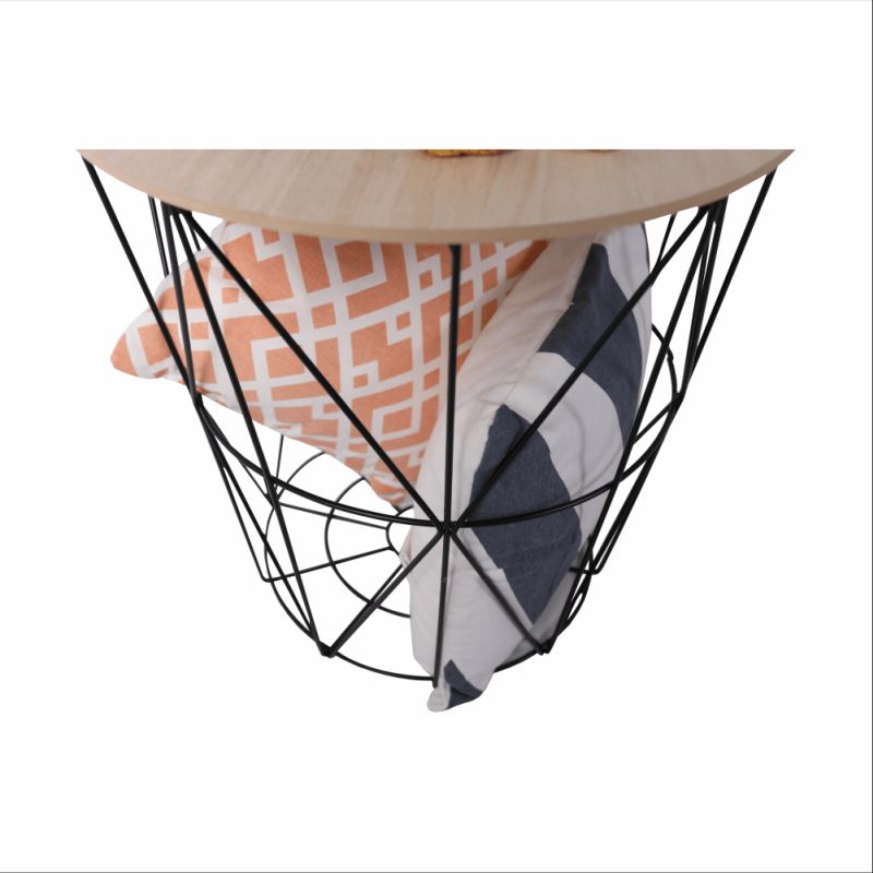 Netradičný príručný stolík TYP 1, prírodná-čierna