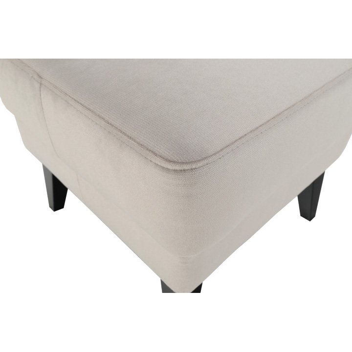 Moderný taburet, krémová-čierna