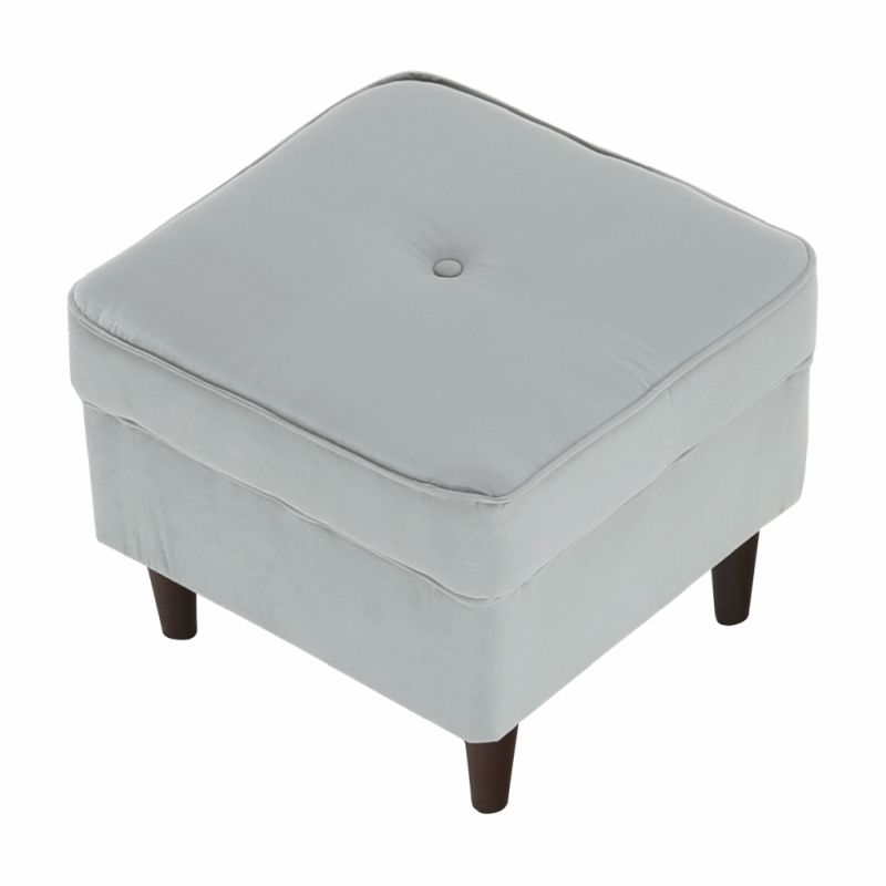 Taburet v nadčasovom dizajne, svetlosivá-orech