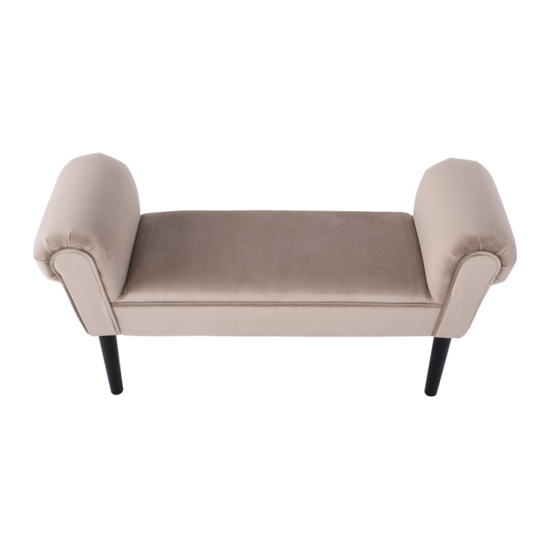 Lavica v nezvyčajnom dizajne, béžovosivá-čierna