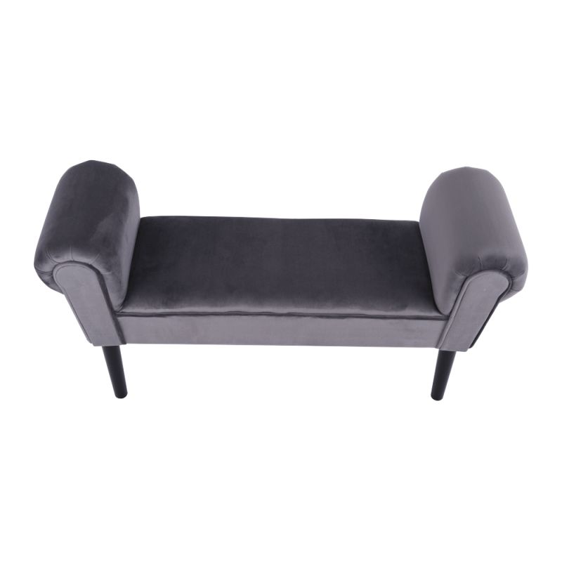 Lavica v nezvyčajnom dizajne, sivá-čierna