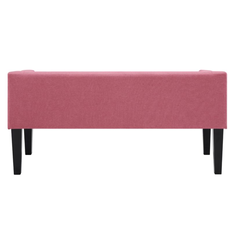 Elegantná lavica v ružovej látke