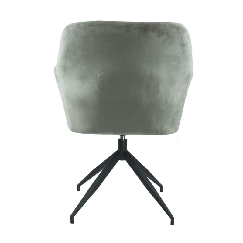 Moderná a pohodlná otočná stolička, sivohnedá Taupe Velvet látka