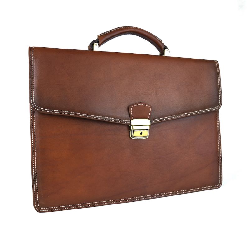 Luxusná kožená pracovná aktovka v cigaro farbe (Limitovaná edícia)