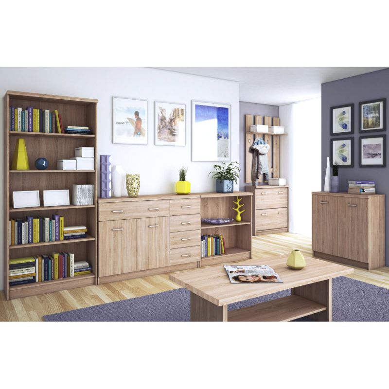 Dokonalý RTV stolík, dub sonoma, woodline krem