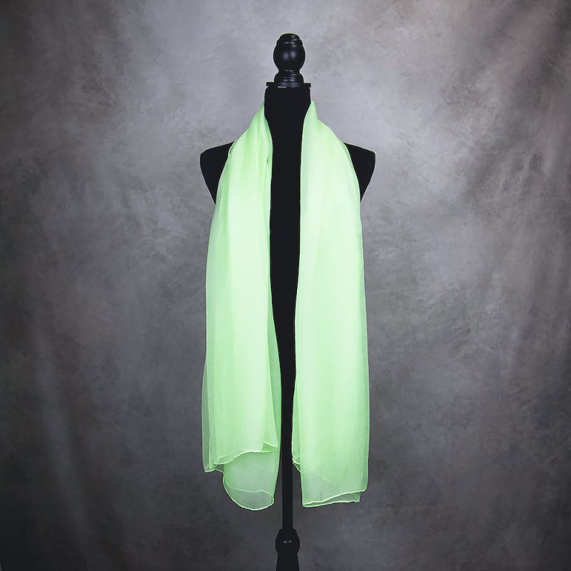 Hodvábny šál NEÓNOVO ZELENÝ 180 x 110cm