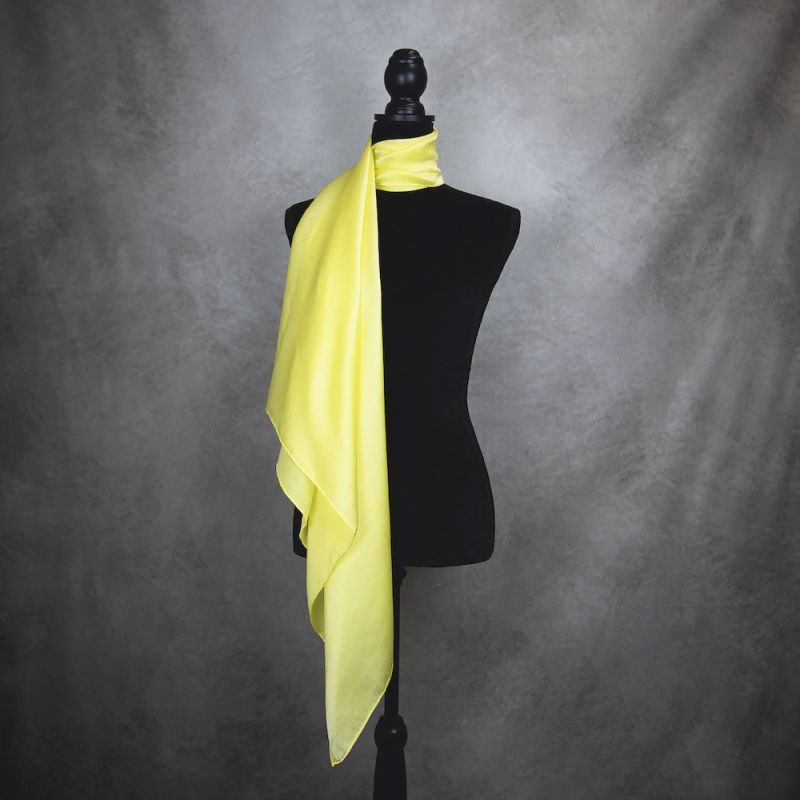 Hodvábna šatka SVETLO ŽLTÁ, 90 x 90cm