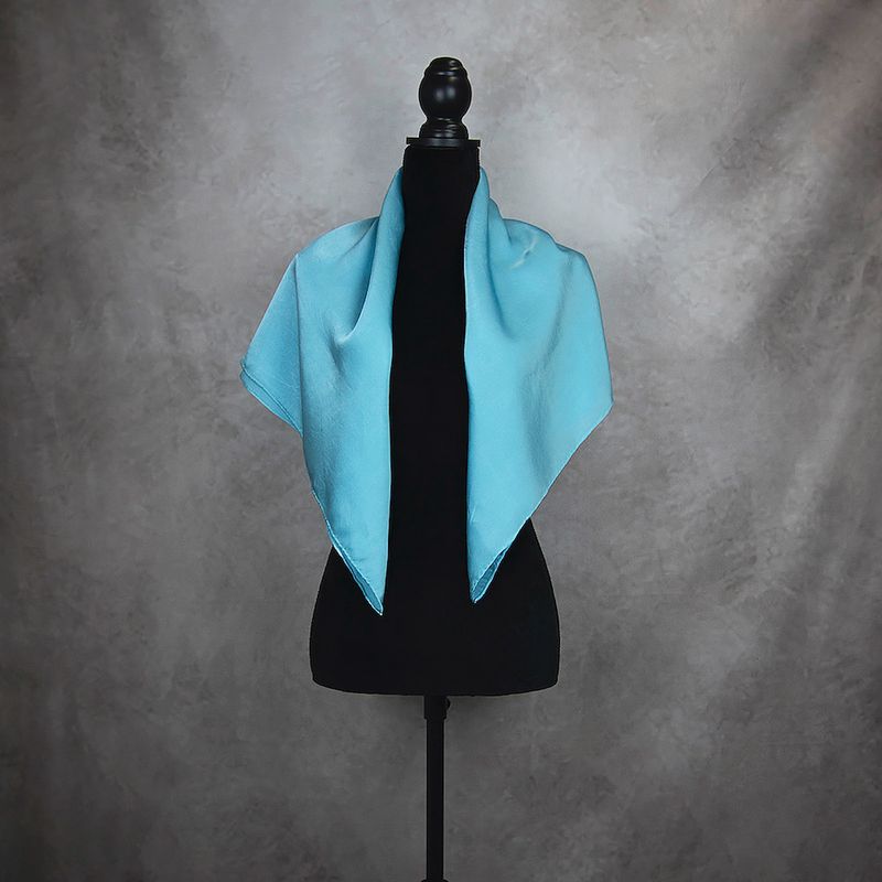 Hodvábna šatka ZELENO MODRÁ 90 x 90cm