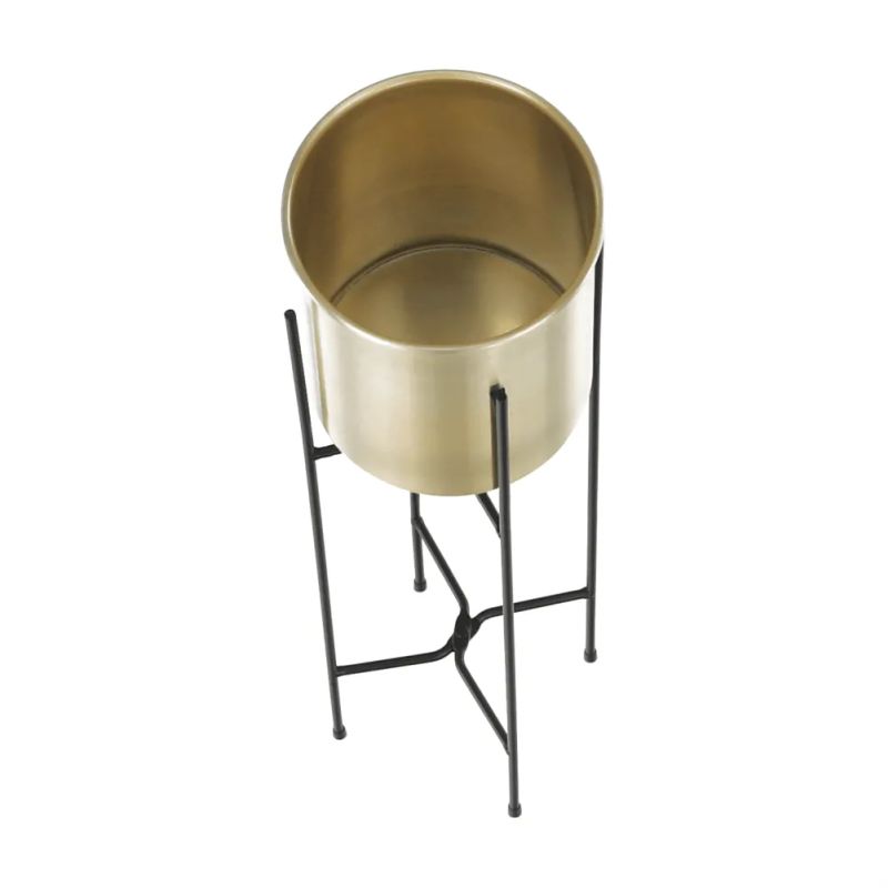 Kvetináč, čierna-zlatá